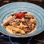 Fettuccine Meat Alfredo